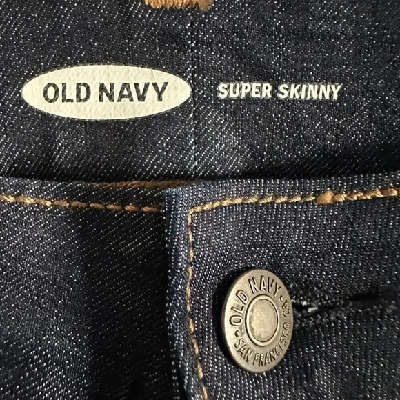 Old Navy Stretch Super Skinny Womens Jeans Plus Sz 22 Short Dark Wash New - Picture 13 of 14